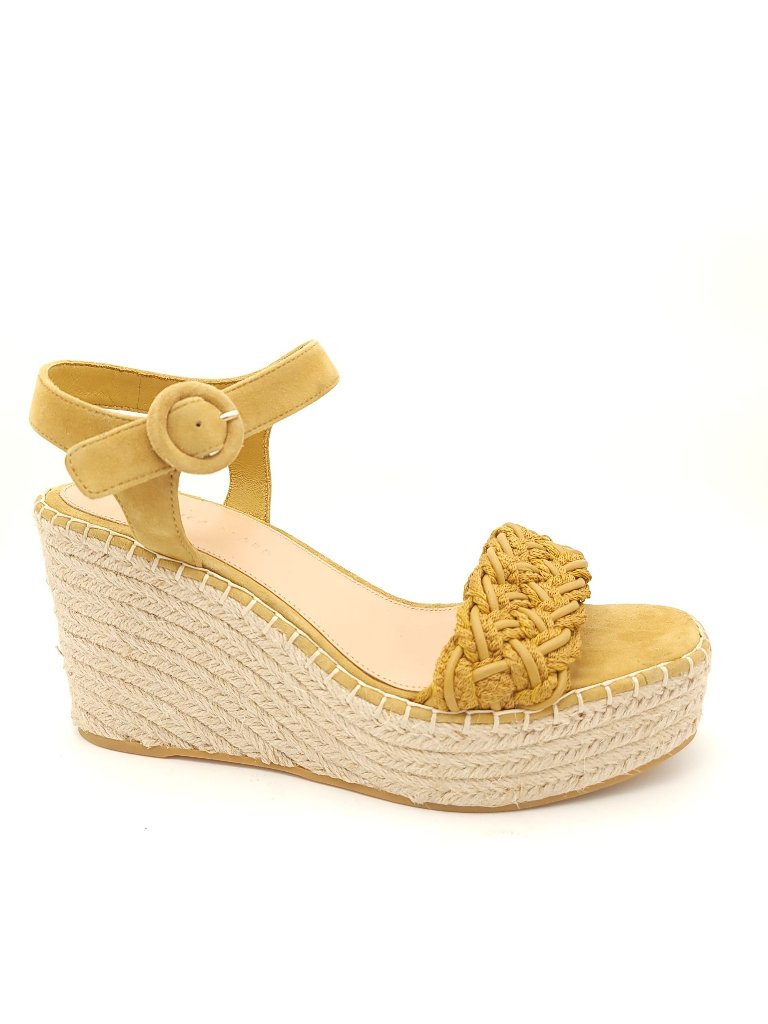 New Veronica Beard Reema Wedge Sandals Womens 11 Suede Boho Chic Cottagecore